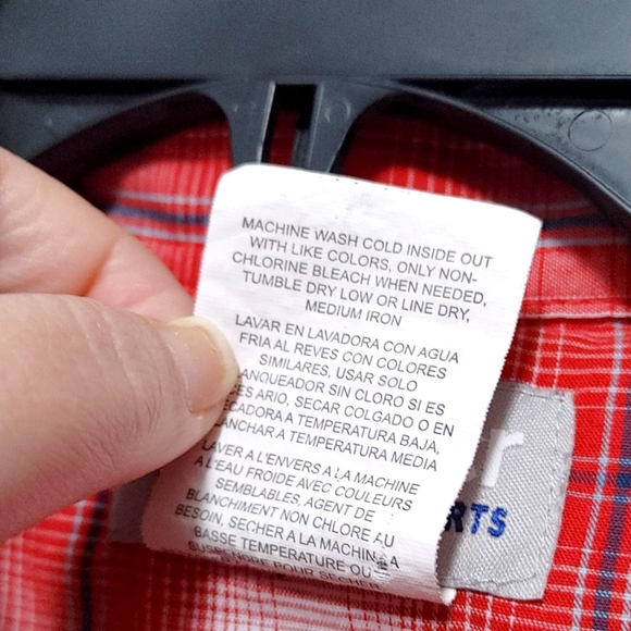 Wrangler Rancher Red Plaid Pearl Snap Button Short Sleeve Men's Shirt Size XL - Picture 10 of 11